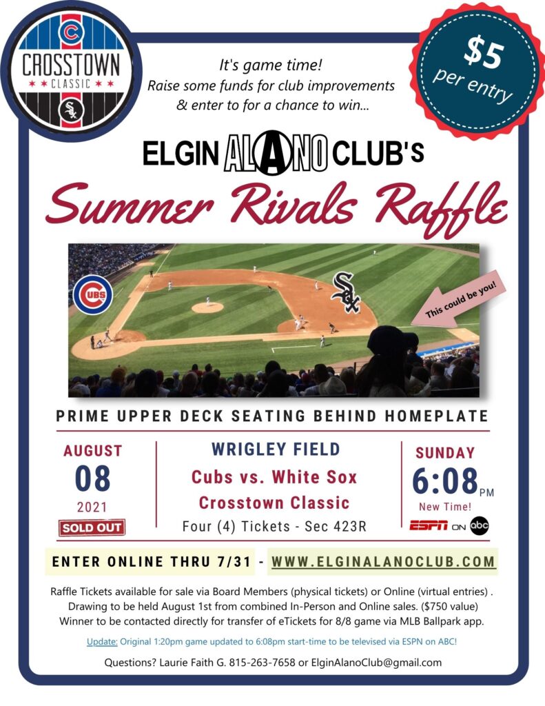 Cubs White Sox Raffle 2021