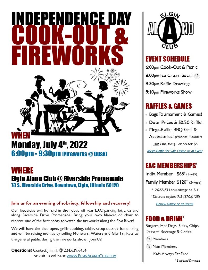 Independence Cookout Fireworks 2022 Flyer